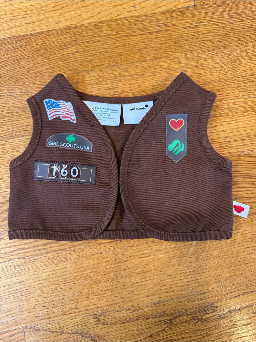 Build-A-Bear Girls Scout USA Vest